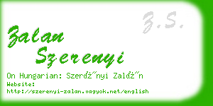 zalan szerenyi business card